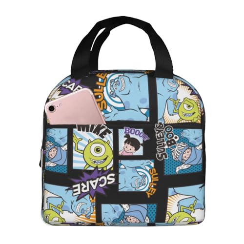 モンスターズ インク マイク サリー ランチバック 保温 保冷バッグ 弁当バッグ おしゃれ コンパクト 持ち運び便利 小物用手さげバッグ ミニトートバッグ 通勤 通校 旅行 人気 誕生日 プレゼント