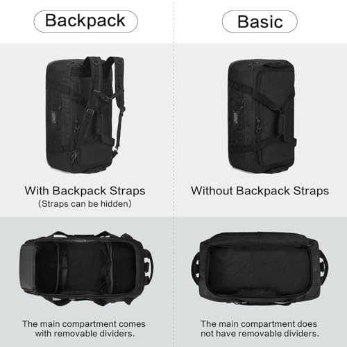 Image of TUGUAN Extra Large Duffle Bag for Men, 100L Big Duffel Bag for Travel Sports Gym Equipment Bags W /Adjustable Shoulder Strap Overnight Weeekender Bag for Trip Camping Hiking Baseball Soccer, XL Black