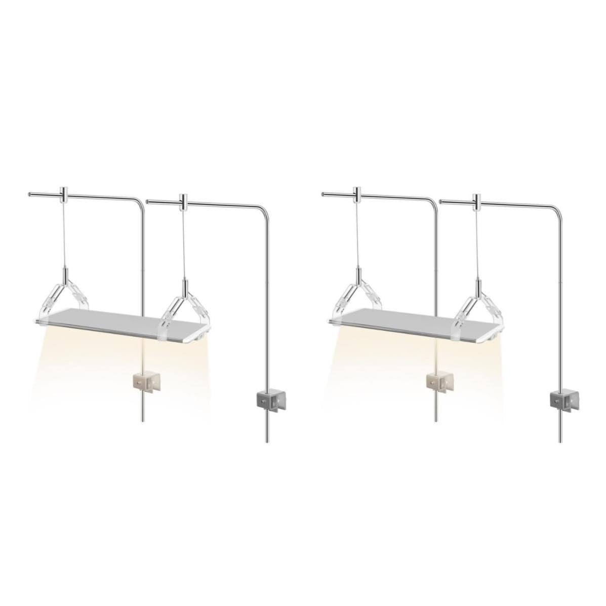 4 Stück Verstellbare Aquarienlampenhalterung aus Aluminiumlegierung