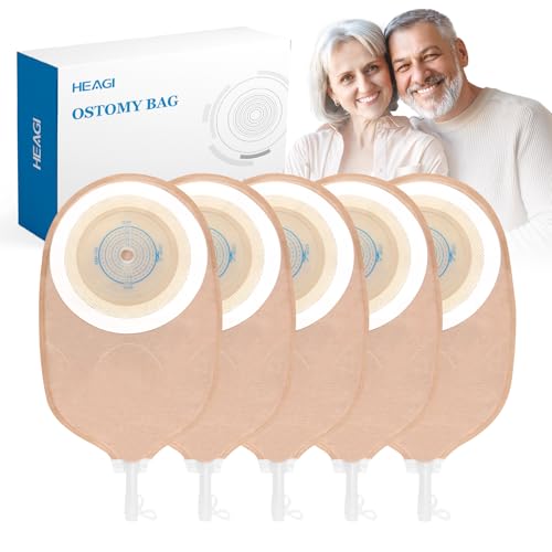 30 Piezas bolsas de urostomía, suministros desechables para ostomía, bolsa de urostomía con drenaje antirreflujo con válvula de drenaje para colostomía ileostomía，se puede cortar 15-65mm