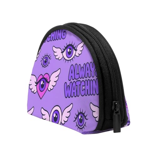 Portable Coin Purse Always Watching Eye Mini Zippered Money Pouch Card Holder4