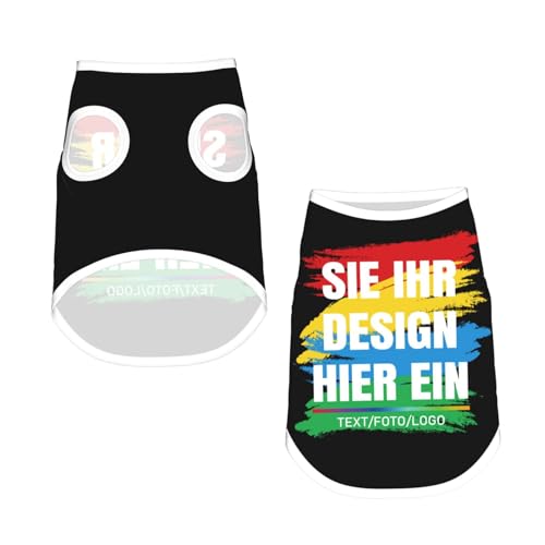 Personalisierte Hundemantel für Kleine Hunde Personalisiert Hundekostüm mit Bild Text Namen Selbst gestalten Hundejacke mit Foto Logo lustige geschenke für Kleine,Mittelgroße Hunde, Katzen Geburtstage