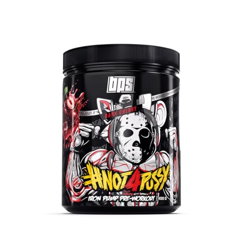 BPS PHARMA IRON PUMP Pre Workout Pump Booster ohne Koffein Für Training Fokus & Muskelpump Mit Citrullin & Arginin Dunkle Kirsche Geschmack 400 g