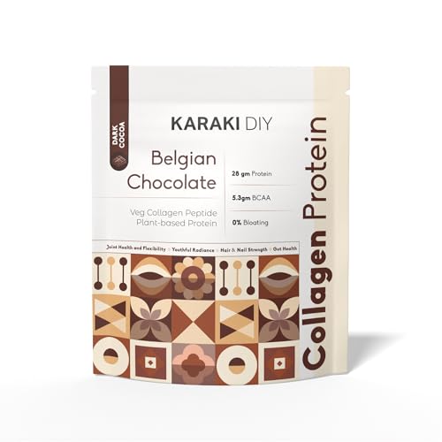 Image of Vegan Collagen Protein Powder | Belgian Chocolate - Dark Cocoa Flavour | Pack of 4 x 675g | 2 Months Supply | 28g Protein per Serving | 6000mg Collagen Peptides, BCAA & Essential Amino Acids | UNISEX