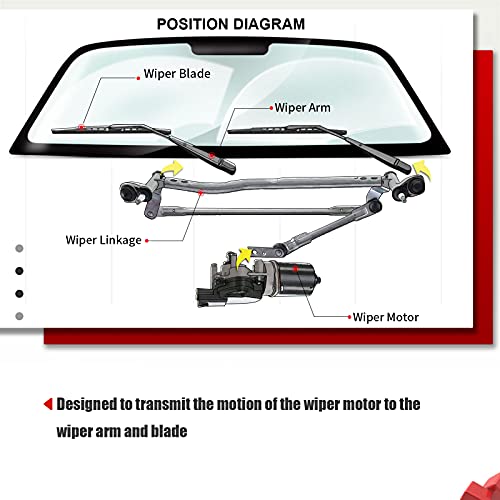 A-Premium Windshield Wiper Transmission Linkage Assembly Compatible With Chevrolet Gmc Equinox Terrain 2010-2017 #TOP3