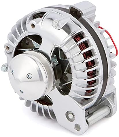Chrysler 1 Wire Alternator 100 Amp Chrome with V-Belt Pulley