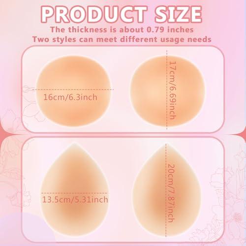 4 Pcs Silicone Butt Pads for Women Hip Pads Adhesive Reusable Butt Padded Underwear Hip Enhancer Shapewear Sticky Buttocks Enhancer Beige2