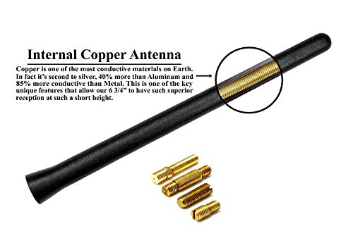 image for iJDMTOY Set of 7-Inch Short Radio Antenna Topper Compatible with Ford 