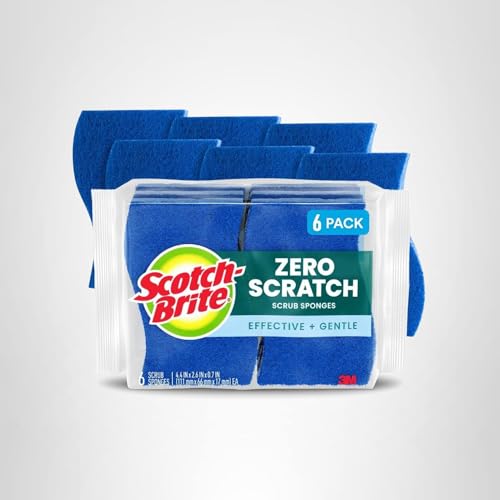 Scotch-Brite Zero Scratch Scrub Sponges 6-Pack, Blue — view 11