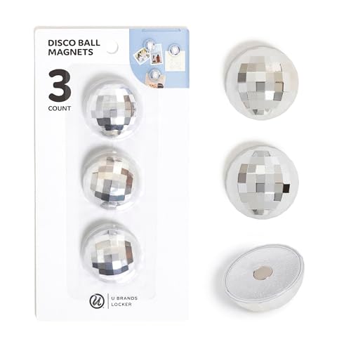 Set de 3 Imanes Decorativos Disco Plateados