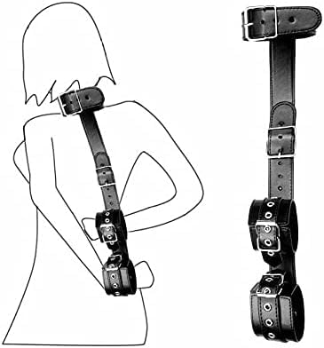 Hals zu Rücken Handgelenk Manschetten Fesseln Kragen Handschellen Bondage Leder Harness Bondage Set BDSM Sex Games Play Restraint Kit Fetisch Erotisches Sexspielzeug für Paare