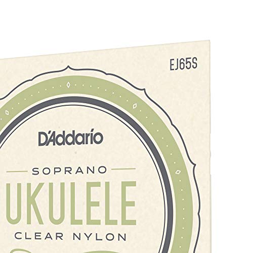Image of D'Addario Soprano Ukulele Strings, Clear Nylon, EJ65S, 4-String Set, Pack of 1
