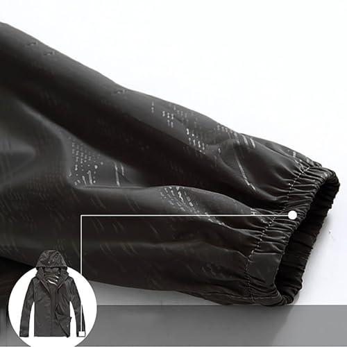 Muscularfit Mens Packable Rain Jacket Lightweight Waterproof Windbreaker Jackets Sun Hoodie Light Raincoats with Storage Bag4