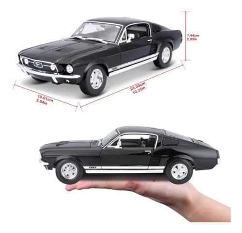 Maisto 1967 Ford Mustang GTA Fastback 1:18 Negro miniatura 2