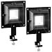Produktbild Lunartec Solarlampen Regenrinne: 2er-Set Solar-LED-Dachrinnenleuchten, 20 lm, Licht-Sensor, schwarz (Dachrinnen Solar Strahler, Dachrinnen Wandlampe, Garten Beleuchtung)
