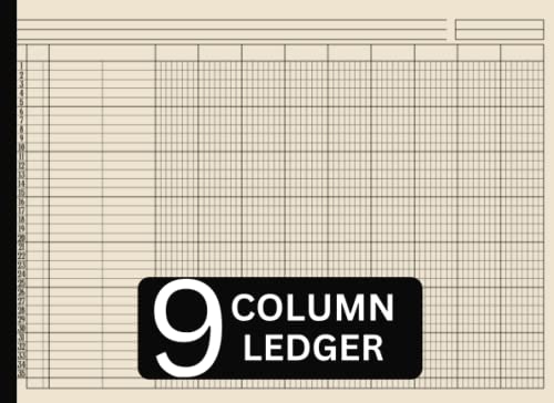 9 Column Ledger: 9 Column Ledger Pad | 9 Column Accounting Ledger Book | 9 Column Ledger Book | 9 Column Ledger Notebook | Accounting Ledger Paper 9 … for Small Business | 8.25” X 6” 120 Pages