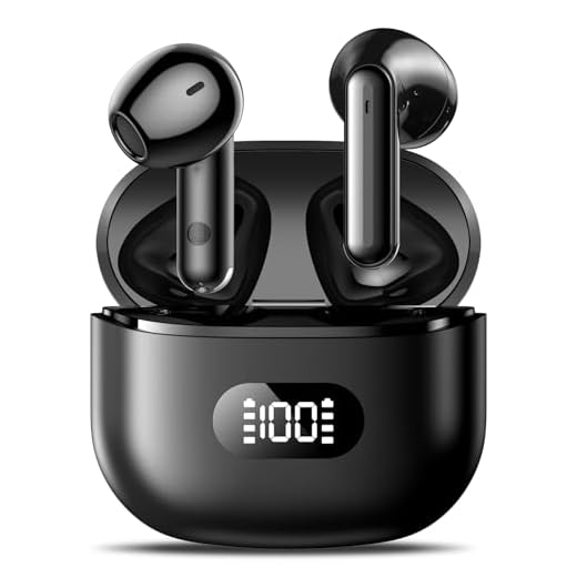 Wireless Earbuds,Bluetooth in Ear Buds with Immersive Surround Sound Stereo,Tap-Control,48 Hours Playtime,Bluetooth 5.4 LED Display Charging Case,IPX7 Waterproof Fit iPhone&Andriod Sports Workout