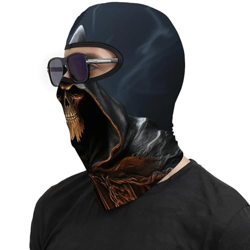 Mascarilla Pasamontañas para Hombre y Mujer Grim Reaper Impresa Balaclava Máscara Facial Térmica para Clima Frío, Moto, Esquí Invierno miniatura 4