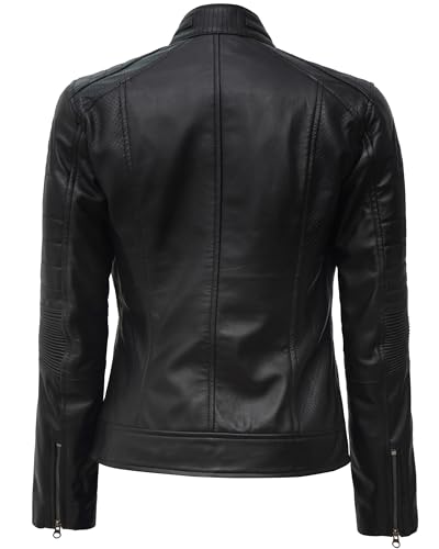 Image of Women Leather Jacket - Genuine Lambskin Leather Jacket for Womens
