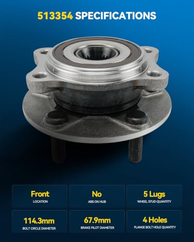 Image of PHILTOP 513354 x1 Front Wheel Bearing Hub Assembly for Mazda 3, CX-3