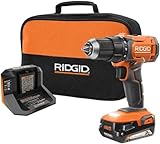 RIDGID 18V Cordless 1/2 in. Drill/Driver Kit with (1) 2.0 Ah Battery and Charger, R860012K