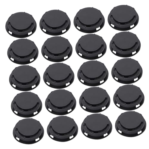 POPETPOP 50Pcs Black Plastic Bottom Plugs for Piggy Banks Plaster Figurines Durable Coin Closure Stoppers Design for Deposit Boxes and Saving Jars