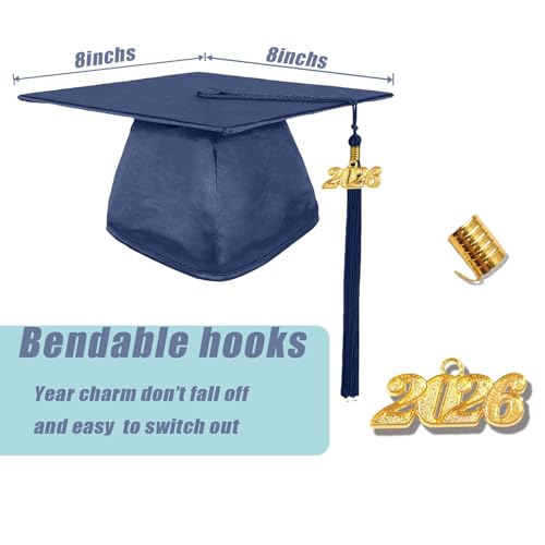 Image of GradPlaza Shiny Preschool Graduation Cap and Gown for Kids 2026 Tassel kindergarten graduation cap and gown