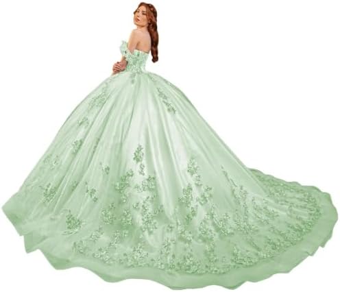 Off Shoulder Quinceanera Dresses Puffy Tulle Ball Gowns Sweet 16 Dresses Lace Appliques Prom Dress Quince Dresses