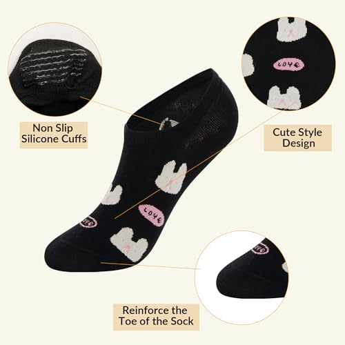 Image of Violet Mist Women No Show Socks Animal Patterned Low Cut Liner Socks Girls | Non Slip Invisible Socks, Novelty Funny Pattern Footies Flat Boat Socks Casual, Summer