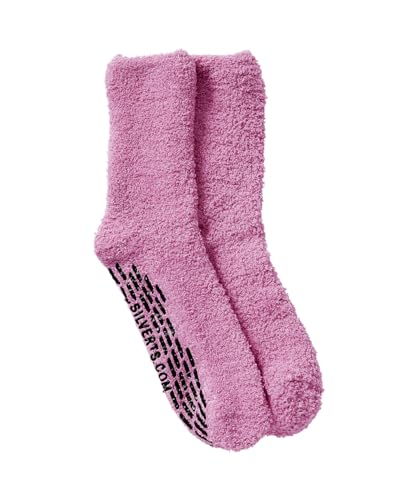 Image of Silverts Unisex Adaptive Non-Slip Grip Socks, Hospital Slippers for Elderly | Assisted dressing, nursing home, rehab & recovery wear, treaded sole, machine washable