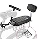 alouweekuky Fahrradsitz Kinder Hinten, Fahrradrücksitz Set, Kindersitz Fahrrad Polstersattel mit Rückenlehne, Armlehne, Fußstütze für Kleinkinder, Kinder, für Befestigung am Gepäckträger