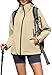 Durio Regenjacke Damen Wasserdicht Leicht Atmungsaktive Windbreaker Jacke mit Kapuze Fahrradjacke Fahrrad Sport Outdoorjacke für Frauen M Khaki