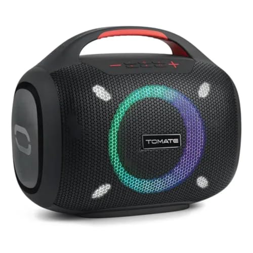 Caixa de Som Bluetooth Portátil 120W Potente RGB TWS USB AUX Rádio FM Bateria 10000mAh Até 6h