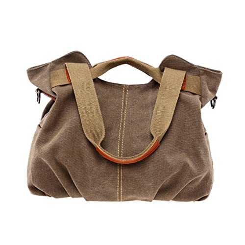 Grand fourre-tout toile à bandoulière pour femmes sac cross body pratique
