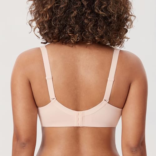 Image of DELIMIRA Women's Balconette Full Coverage Bras | Lightly Padded, Plus Size, Tshirt Bra, Underwire, Back Smoothing, Seamless