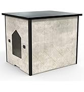 Palram Pets CATSHIRE Cat Litter Box Enclosure, Litter Box Furniture Hidden, Functional Pet House ...