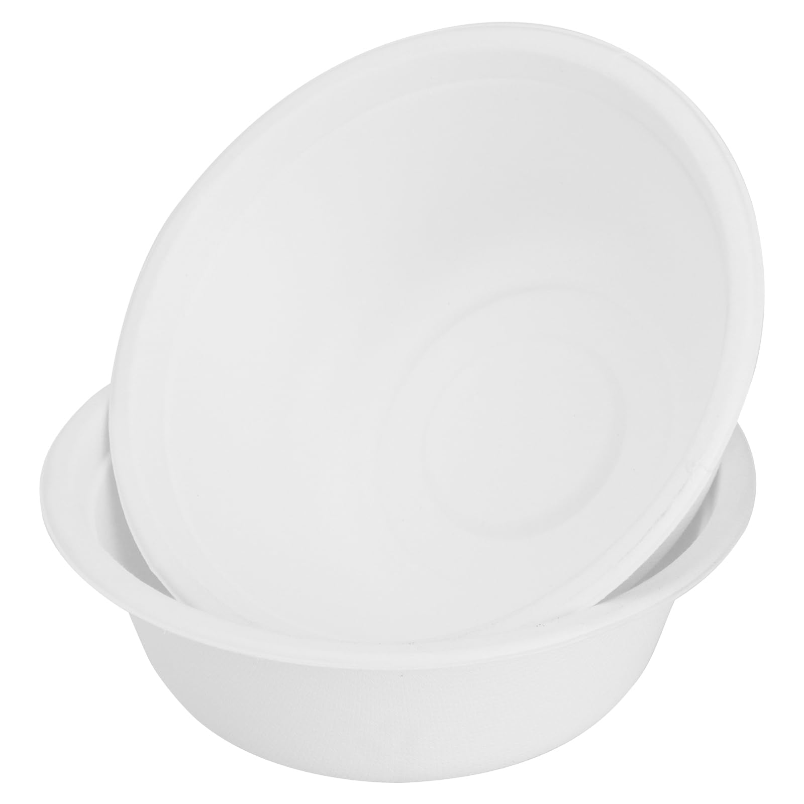 100 Stück Einweg Suppenschalen, 750ml Zuckerrohrschalen, Weiß Pappschalen, Zuckerrohr Bagasse Einwegteller, Papierschalen, Kompostierbare Einweggeschirr Suppenschüssel für Zuhause Partys