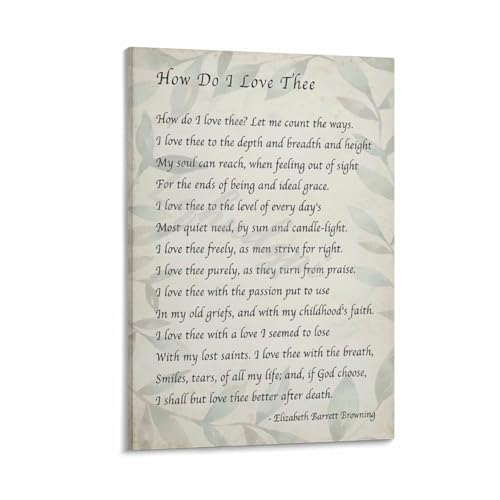 How Do I Love Thee Poem Romantic Poetry Poster (4)