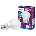 PHILIPS LED Frosted Non-Dimmable A19 Light Bulb - Pack of 4 - EyeComfort Flicker Free - 8.8W = 60W - 800 Lumen - Daylight (5000K) - E26 Base - Indoor - Title 20