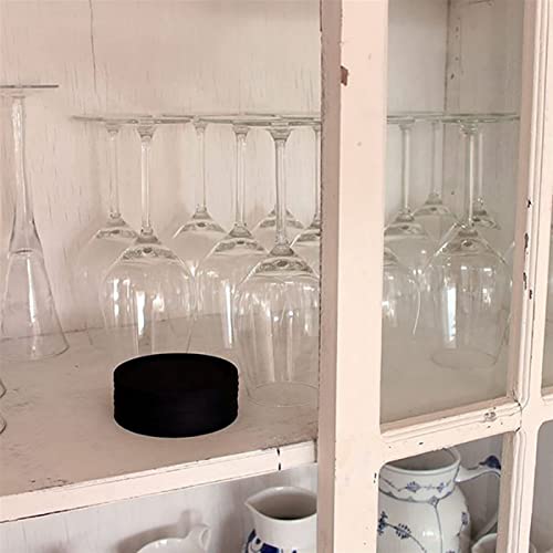 Dessous de verre ronds en verre avec boîte de rangement gris