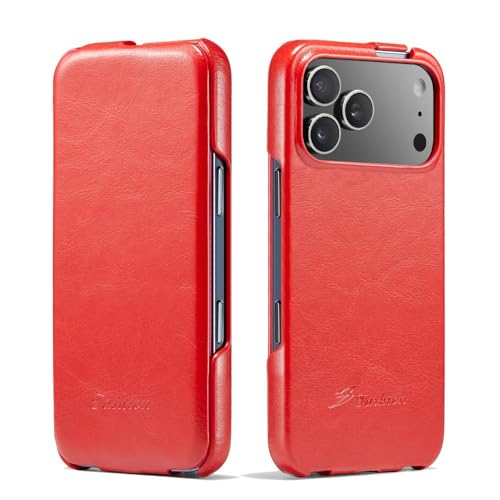 Étui antichoc iPhone 17 Air rouge rigide résolvant les chutes de smartphone avec rabat