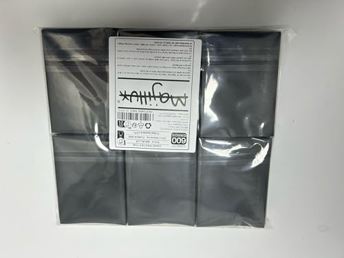 Majillux 600 Fundas Negras para Cartas Coleccionables Negras - Ultra Resistentes y Transparentes - Archivador de Tarjetas para Magic, YuGiOh