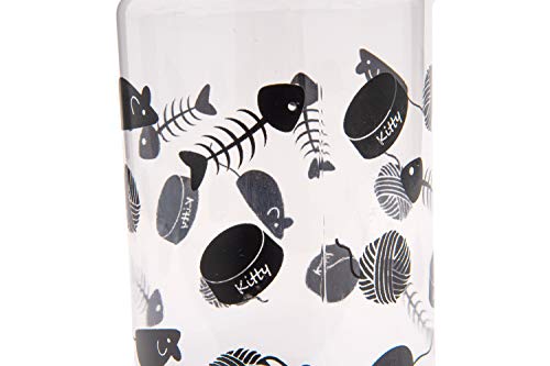 Lixit-Food-and-Treat-Storage-Jars-for-Dogs-Cats-Small-Animals-and-Birds-128oz-Cats-Black Food and Treat Storage Jars for Dogs