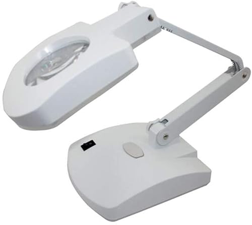 HWSY - HWSY Loupe dioptrique éclairée par LED 3D/8D avec Support - Loupe de Bureau Pliable avec Lampe à 56 LED - Meilleure loupe Mains Libres avec lumière pour la Lecture Interesting