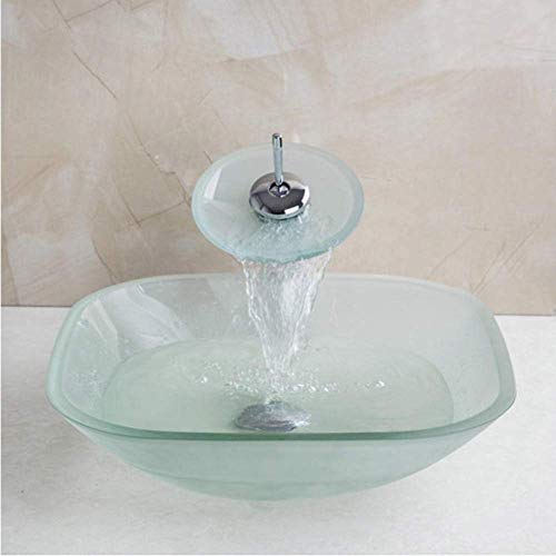 Gefäßwaschbecken Aus Glas – Oval, 47 X 30 Cm, Gehärtetes Glas, Aufsatzbecken Für Badezimmer & Gästetoilette