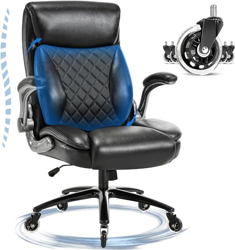 Centilab Chefsessel Bürostuhl 200KG mit Hochklappbaren Armlehnen für schwergewichtige,PU Leder Ergonomischer Computerstuhl Schreibtischstuhl mit Rollend,&Hohe Rückenlehne-Für Homeoffice/Büro,Schwarz Centilab Chefsessel Bürostuhl 200KG mit Hochklappbaren Armlehnen für schwergewichtige,PU Leder Ergonomischer Computerstuhl Schreibtischstuhl mit Rollend,&Hohe Rückenlehne-Für Homeoffice/Büro,Schwarz