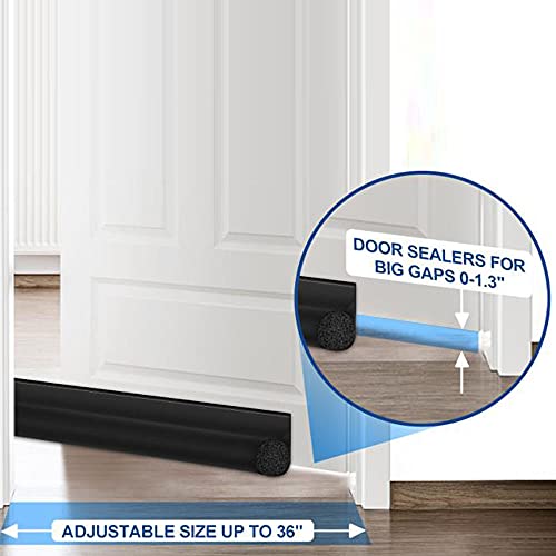 Image of MAXTID 36 Inch Gray Door Draft Stopper, Soundproof, Noise Blocker, Light & Bug Barrier, Energy Saver