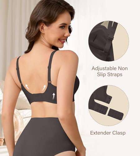 DEANGELMON Wireless Bras for Women Supportive Mesh Straps Bra Seamless Full Coverage No Underwire Comfort Everyday Bras4