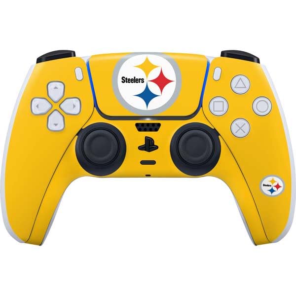 Skinit Decal Gaming Skin Compatible with PS5 Controller - Officially Licensed NFL Pittsburgh Steelers Large Logo Design