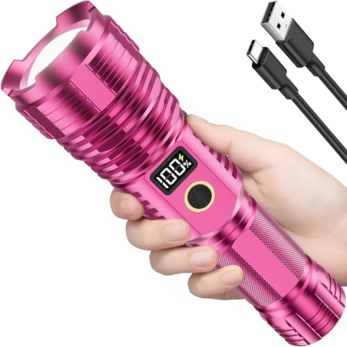 Rechargeable Flashlights High Lumens 100000LM LED Super Bright Flash Light